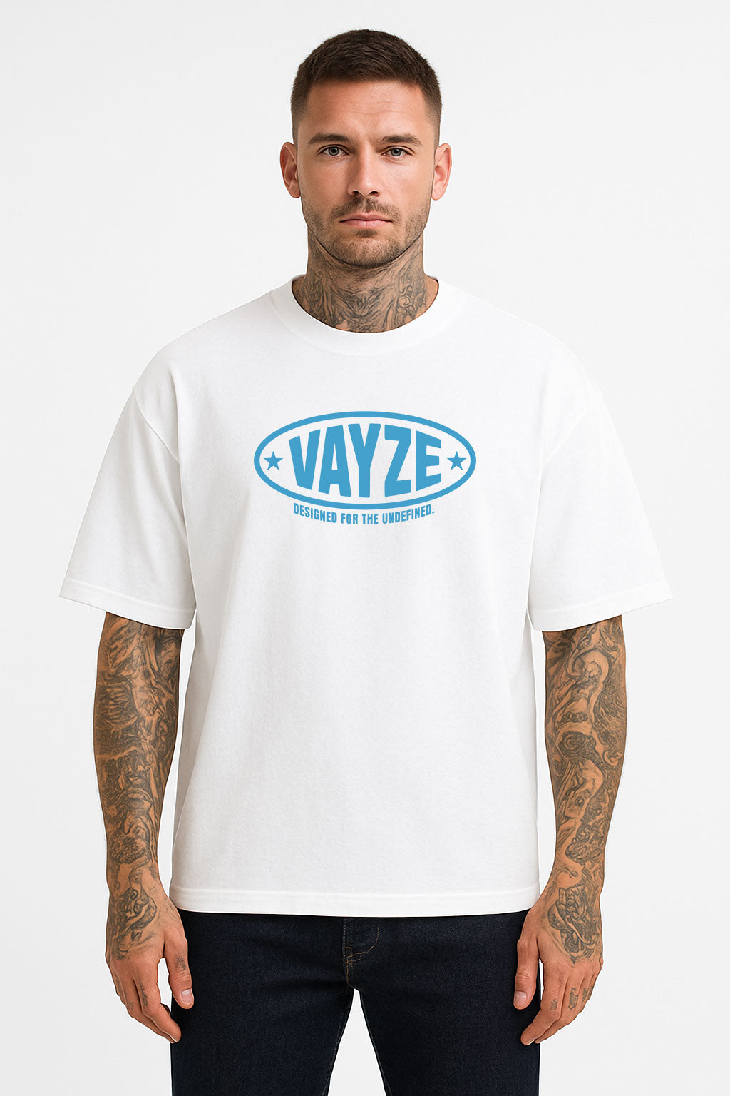 VAYZE BAGDE TEE BLUE