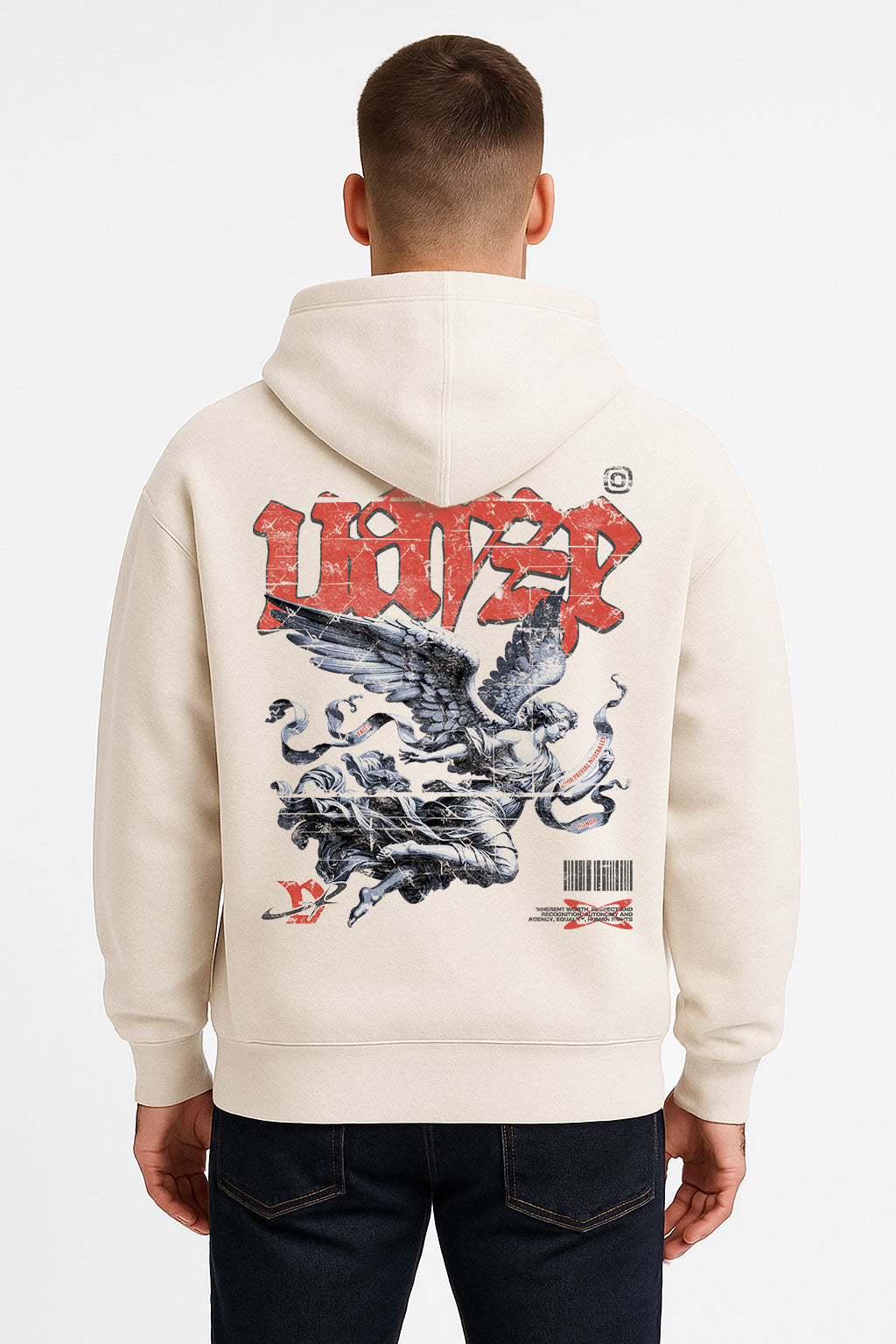 VAYZE RISING ANGEL HOODIE BEIGE
